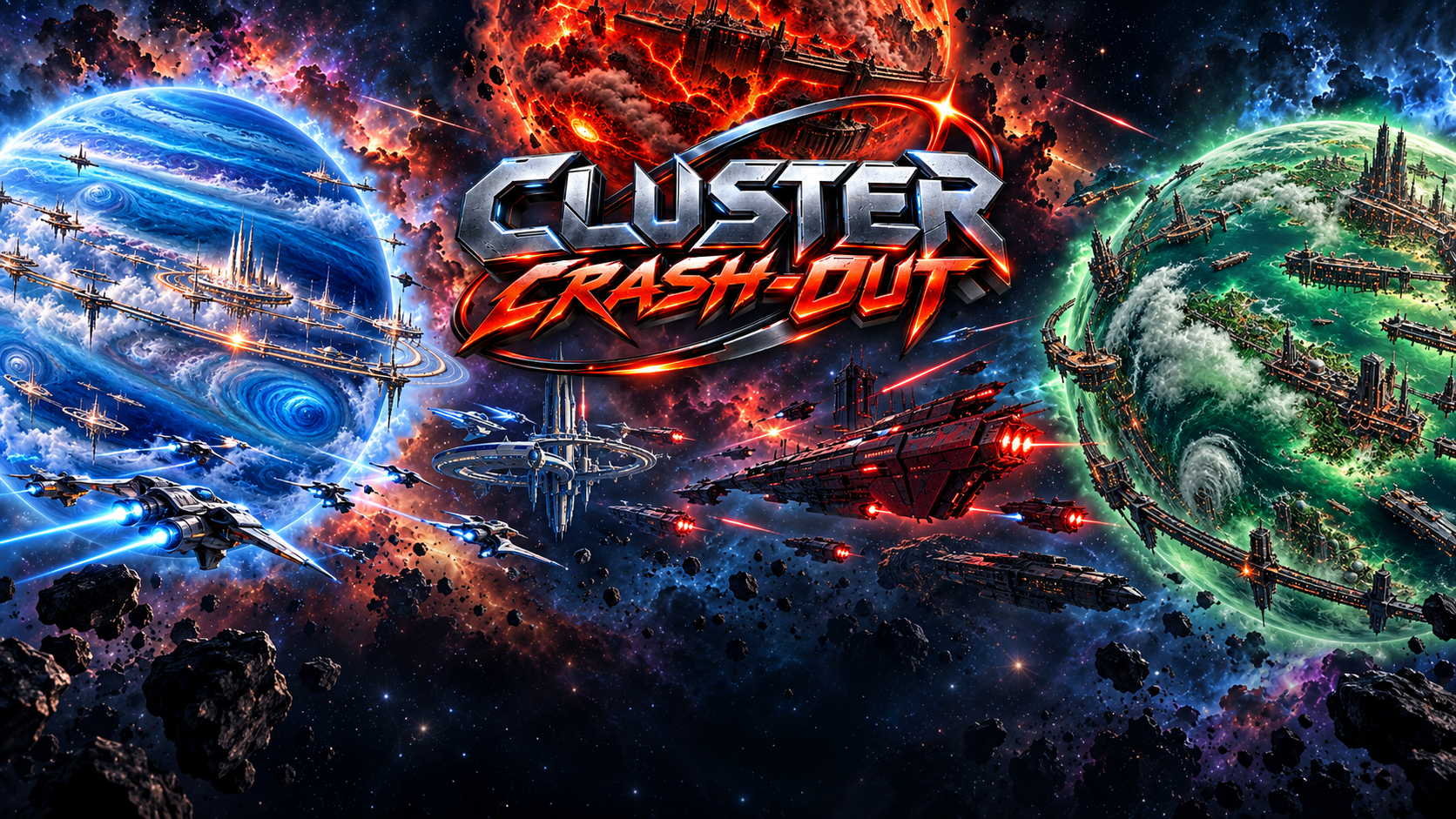 Cluster Crash-out Arcade banner