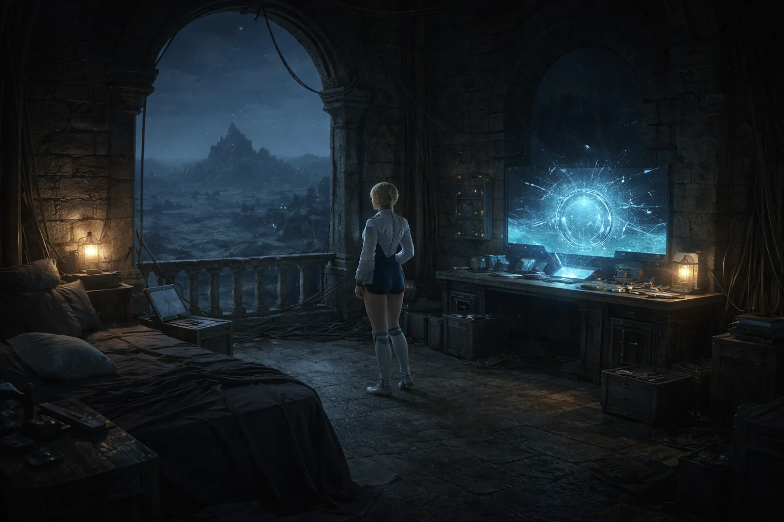 A serene but damaged sanctuary in The Terminus.